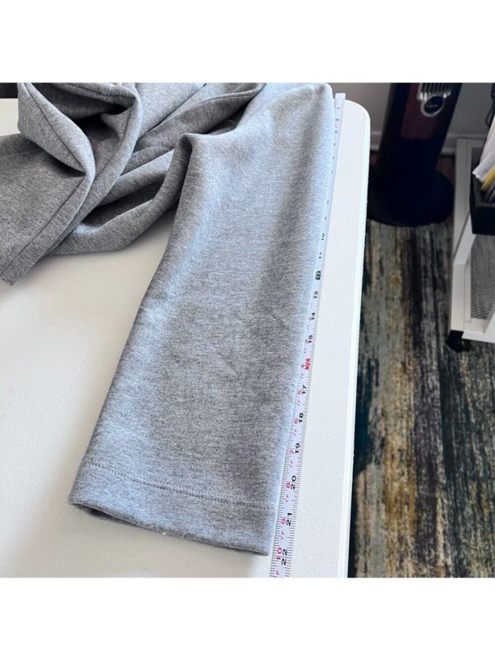 Heather Gray Knit Blazer Unstructured Stretch Jersey Minimalist Office XL - Picture 12 of 14